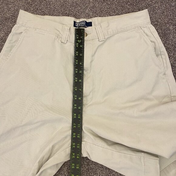 Polo Ralph Lauren Men's Chino Shorts Size 32 Ivory Cotton 8" Inseam Pockets EUC - Picture 11 of 16
